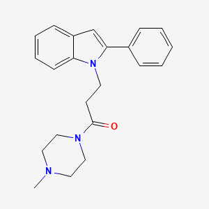 1-[3-(4-methyl-1-piperazinyl)-3-oxopropyl]-2-phenyl-1H-indole