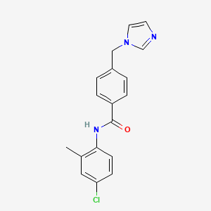 molecular formula C18H16ClN3O B4512815 N-(4-chloro-2-methylphenyl)-4-(1H-imidazol-1-ylmethyl)benzamide 