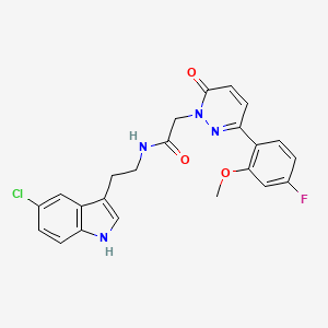 molecular formula C23H20ClFN4O3 B4512826 N-[2-(5-chloro-1H-indol-3-yl)ethyl]-2-[3-(4-fluoro-2-methoxyphenyl)-6-oxo-1(6H)-pyridazinyl]acetamide 