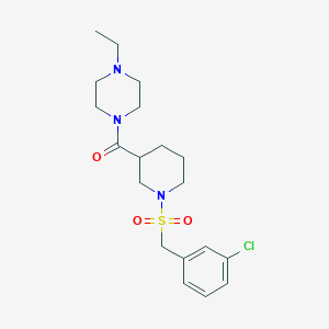 1-({1-[(3-chlorobenzyl)sulfonyl]-3-piperidinyl}carbonyl)-4-ethylpiperazine