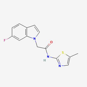 2-(6-fluoro-1H-indol-1-yl)-N-(5-methyl-1,3-thiazol-2-yl)acetamide