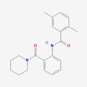 molecular formula C21H24N2O2 B4512867 2,5-dimethyl-N-[2-(1-piperidinylcarbonyl)phenyl]benzamide 