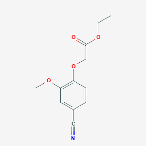 molecular formula C12H13NO4 B451288 Ethyl 2-(4-cyano-2-methoxyphenoxy)acetate CAS No. 445014-15-3