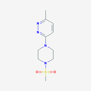 molecular formula C10H16N4O2S B4512887 3-methyl-6-[4-(methylsulfonyl)-1-piperazinyl]pyridazine 