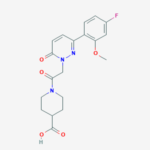 1-{[3-(4-fluoro-2-methoxyphenyl)-6-oxo-1(6H)-pyridazinyl]acetyl}-4-piperidinecarboxylic acid