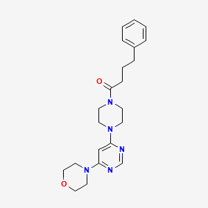 molecular formula C22H29N5O2 B4512905 4-{6-[4-(4-phenylbutanoyl)-1-piperazinyl]-4-pyrimidinyl}morpholine 