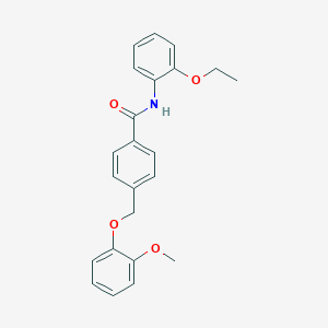 molecular formula C23H23NO4 B451291 N-(2-ethoxyphenyl)-4-[(2-methoxyphenoxy)methyl]benzamide 