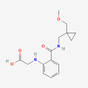 molecular formula C15H20N2O4 B4512912 ({2-[({[1-(methoxymethyl)cyclopropyl]methyl}amino)carbonyl]phenyl}amino)acetic acid 