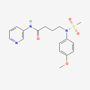 molecular formula C17H21N3O4S B4512919 4-[(4-methoxyphenyl)(methylsulfonyl)amino]-N-3-pyridinylbutanamide 