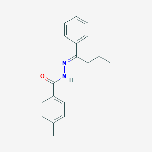 4-methyl-N'-(3-methyl-1-phenylbutylidene)benzohydrazide