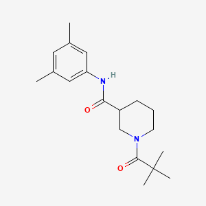 N-(3,5-dimethylphenyl)-1-(2,2-dimethylpropanoyl)-3-piperidinecarboxamide