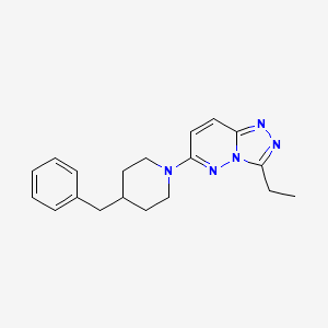 molecular formula C19H23N5 B4512970 6-(4-benzyl-1-piperidinyl)-3-ethyl[1,2,4]triazolo[4,3-b]pyridazine 