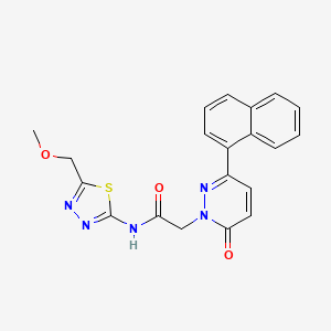 molecular formula C20H17N5O3S B4512977 N-[5-(methoxymethyl)-1,3,4-thiadiazol-2-yl]-2-[3-(1-naphthyl)-6-oxo-1(6H)-pyridazinyl]acetamide 