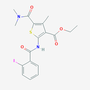 Ethyl 5-(dimethylcarbamoyl)-2-{[(2-iodophenyl)carbonyl]amino}-4-methylthiophene-3-carboxylate