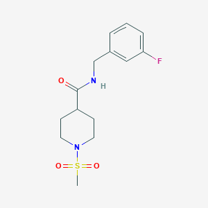 N-(3-fluorobenzyl)-1-(methylsulfonyl)-4-piperidinecarboxamide