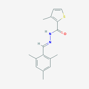molecular formula C16H18N2OS B451300 N'-(mesitylmethylene)-3-methyl-2-thiophenecarbohydrazide 