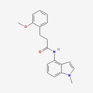 molecular formula C19H20N2O2 B4513005 3-(2-methoxyphenyl)-N-(1-methyl-1H-indol-4-yl)propanamide 