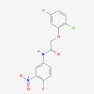molecular formula C14H9Cl2FN2O4 B451302 2-(2,5-dichlorophenoxy)-N-(4-fluoro-3-nitrophenyl)acetamide 