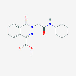 molecular formula C18H21N3O4 B4513020 methyl 3-[2-(cyclohexylamino)-2-oxoethyl]-4-oxo-3,4-dihydro-1-phthalazinecarboxylate 