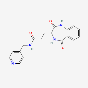 molecular formula C18H18N4O3 B4513026 3-(2,5-dioxo-2,3,4,5-tetrahydro-1H-1,4-benzodiazepin-3-yl)-N-(4-pyridinylmethyl)propanamide 