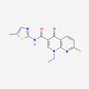 molecular formula C16H16N4O2S B4513033 1-ethyl-7-methyl-N-(5-methyl-1,3-thiazol-2-yl)-4-oxo-1,4-dihydro-1,8-naphthyridine-3-carboxamide 