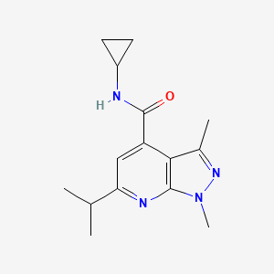 N~4~-cyclopropyl-6-isopropyl-1,3-dimethyl-1H-pyrazolo[3,4-b]pyridine-4-carboxamide