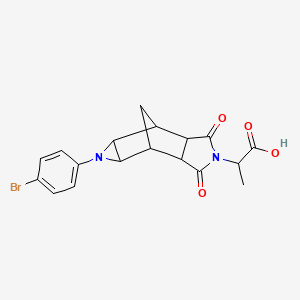 molecular formula C18H17BrN2O4 B4513046 2-[1-(4-bromophenyl)-3,5-dioxooctahydro-2,6-methanoazireno[2,3-f]isoindol-4(1H)-yl]propanoic acid 