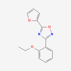 molecular formula C14H12N2O3 B4513057 3-(2-ethoxyphenyl)-5-(2-furyl)-1,2,4-oxadiazole 