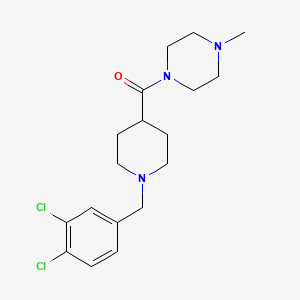 molecular formula C18H25Cl2N3O B4513070 1-{[1-(3,4-dichlorobenzyl)-4-piperidinyl]carbonyl}-4-methylpiperazine 
