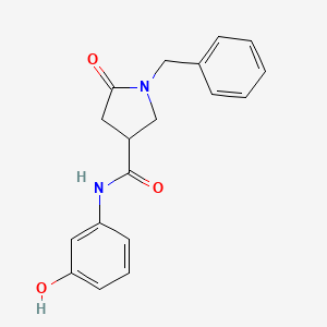 1-benzyl-N-(3-hydroxyphenyl)-5-oxo-3-pyrrolidinecarboxamide