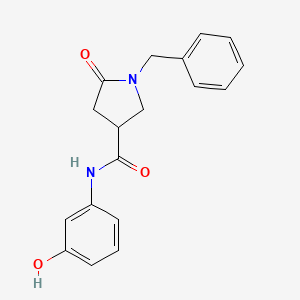 1-benzyl-N-(3-hydroxyphenyl)-5-oxopyrrolidine-3-carboxamide