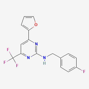 N-(4-FLUOROBENZYL)-N-[4-(2-FURYL)-6-(TRIFLUOROMETHYL)-2-PYRIMIDINYL]AMINE