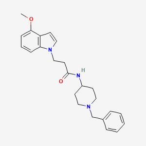 molecular formula C24H29N3O2 B4513132 N-(1-benzylpiperidin-4-yl)-3-(4-methoxy-1H-indol-1-yl)propanamide 