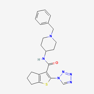 N-(1-benzylpiperidin-4-yl)-2-(1H-tetrazol-1-yl)-5,6-dihydro-4H-cyclopenta[b]thiophene-3-carboxamide