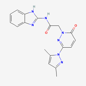 N-(1H-benzo[d]imidazol-2-yl)-2-(3-(3,5-dimethyl-1H-pyrazol-1-yl)-6-oxopyridazin-1(6H)-yl)acetamide