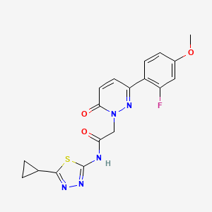 N-[(2E)-5-cyclopropyl-1,3,4-thiadiazol-2(3H)-ylidene]-2-[3-(2-fluoro-4-methoxyphenyl)-6-oxopyridazin-1(6H)-yl]acetamide