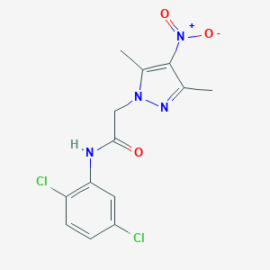 molecular formula C13H12Cl2N4O3 B451319 N-(2,5-dichlorophenyl)-2-(3,5-dimethyl-4-nitropyrazol-1-yl)acetamide CAS No. 515120-87-3