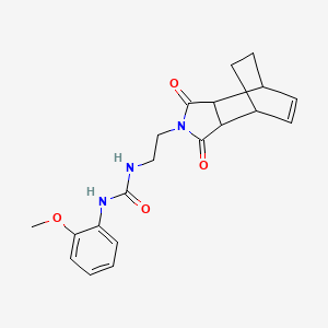 molecular formula C20H23N3O4 B4513191 1-[2-(3,5-Dioxo-4-azatricyclo[5.2.2.02,6]undec-8-en-4-yl)ethyl]-3-(2-methoxyphenyl)urea 