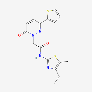 N-[(2Z)-4-ethyl-5-methyl-1,3-thiazol-2(3H)-ylidene]-2-[6-oxo-3-(thiophen-2-yl)pyridazin-1(6H)-yl]acetamide