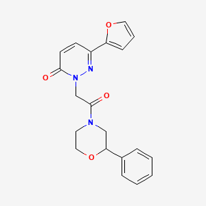 6-(2-furyl)-2-[2-oxo-2-(2-phenylmorpholino)ethyl]-3(2H)-pyridazinone