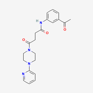 N-(3-acetylphenyl)-4-oxo-4-[4-(2-pyridyl)piperazino]butanamide