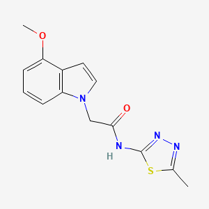 2-(4-methoxy-1H-indol-1-yl)-N-(5-methyl-1,3,4-thiadiazol-2-yl)acetamide