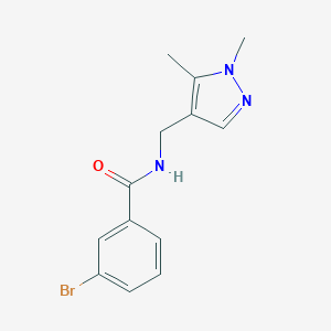 3-bromo-N-[(1,5-dimethyl-1H-pyrazol-4-yl)methyl]benzamide