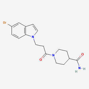 1-[3-(5-bromo-1H-indol-1-yl)propanoyl]piperidine-4-carboxamide