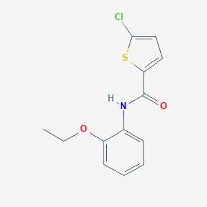 molecular formula C13H12ClNO2S B451331 5-chloro-N-(2-ethoxyphenyl)-2-thiophenecarboxamide 