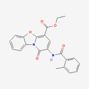 ethyl 2-[(2-methylbenzoyl)amino]-1-oxo-1H-pyrido[2,1-b][1,3]benzoxazole-4-carboxylate