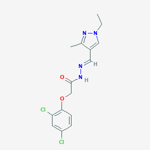 molecular formula C15H16Cl2N4O2 B451332 2-(2,4-dichlorophenoxy)-N'-[(1-ethyl-3-methyl-1H-pyrazol-4-yl)methylene]acetohydrazide 