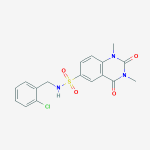 N-(2-chlorobenzyl)-1,3-dimethyl-2,4-dioxo-1,2,3,4-tetrahydro-6-quinazolinesulfonamide