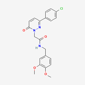 molecular formula C21H20ClN3O4 B4513361 2-(3-(4-chlorophenyl)-6-oxopyridazin-1(6H)-yl)-N-(3,4-dimethoxybenzyl)acetamide 