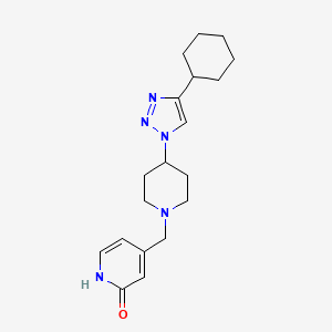 4-{[4-(4-cyclohexyl-1H-1,2,3-triazol-1-yl)-1-piperidinyl]methyl}-2-pyridinol bis(trifluoroacetate) (salt)